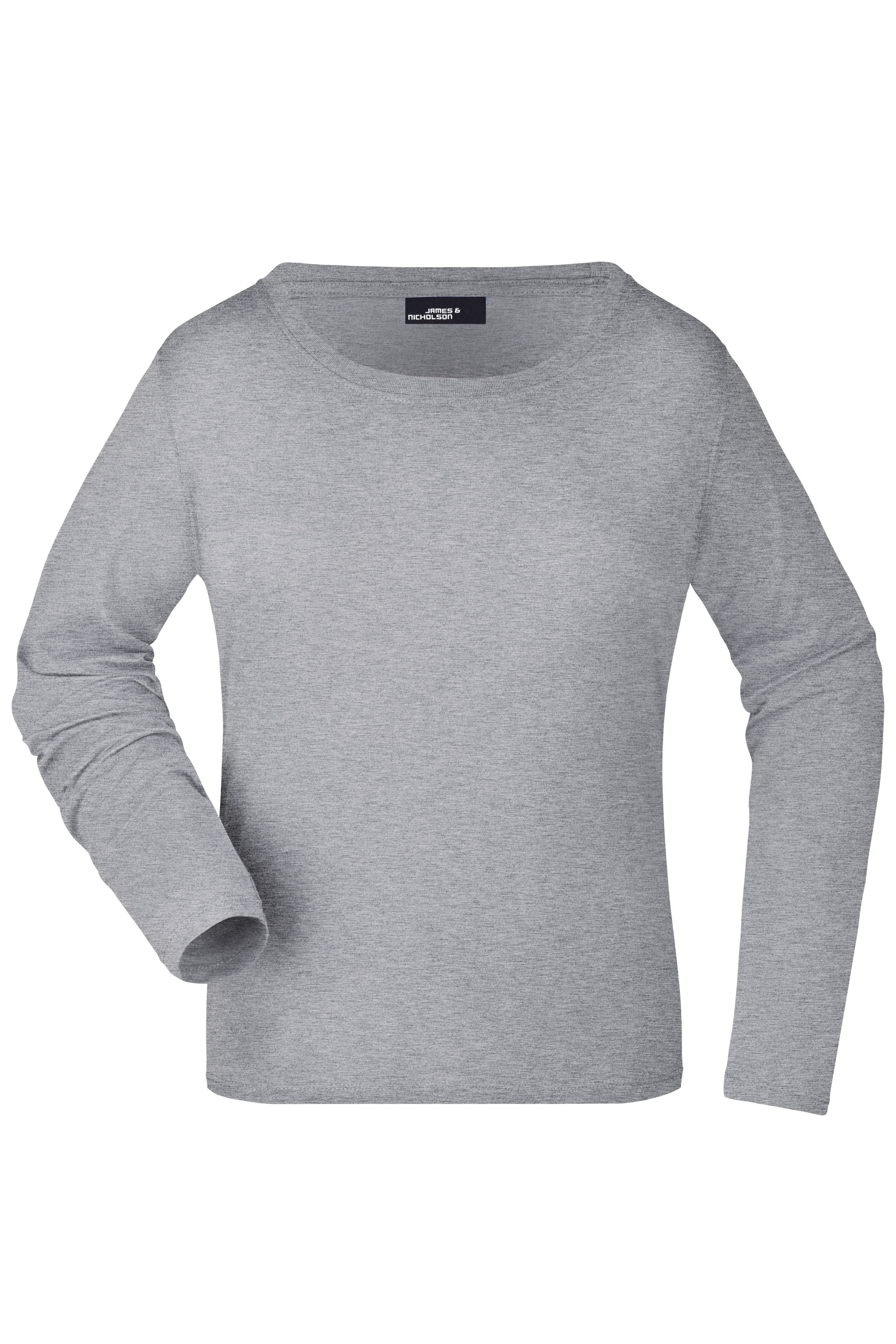 JN903 - Ladies' Shirt Long-Sleeved Medium in grey-heather Größe S von Daiber