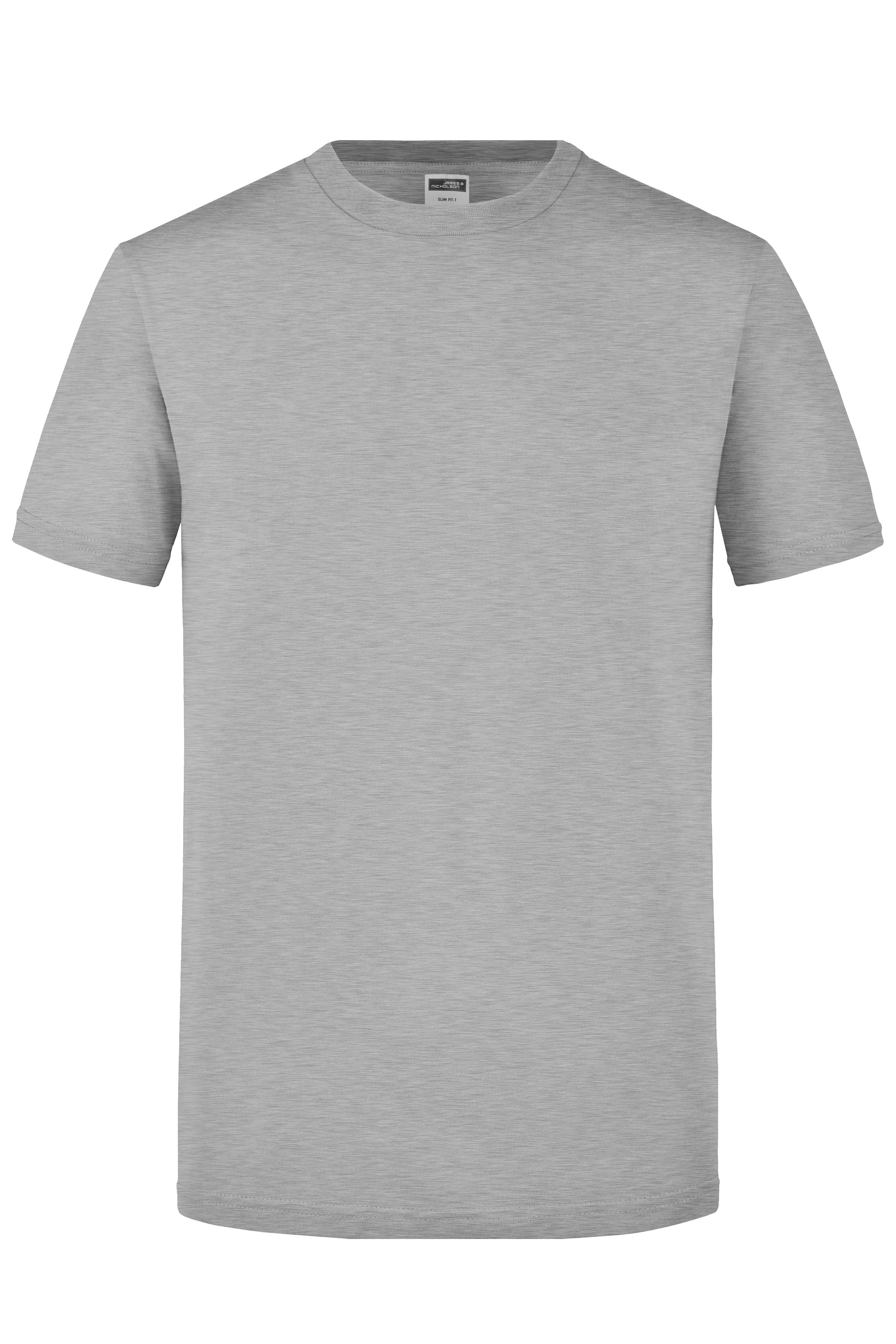 JN911 - Men's Slim Fit-T in grey-heather Größe S von Daiber