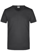 JN912 - Men's Slim Fit V-T in black Größe S von Daiber