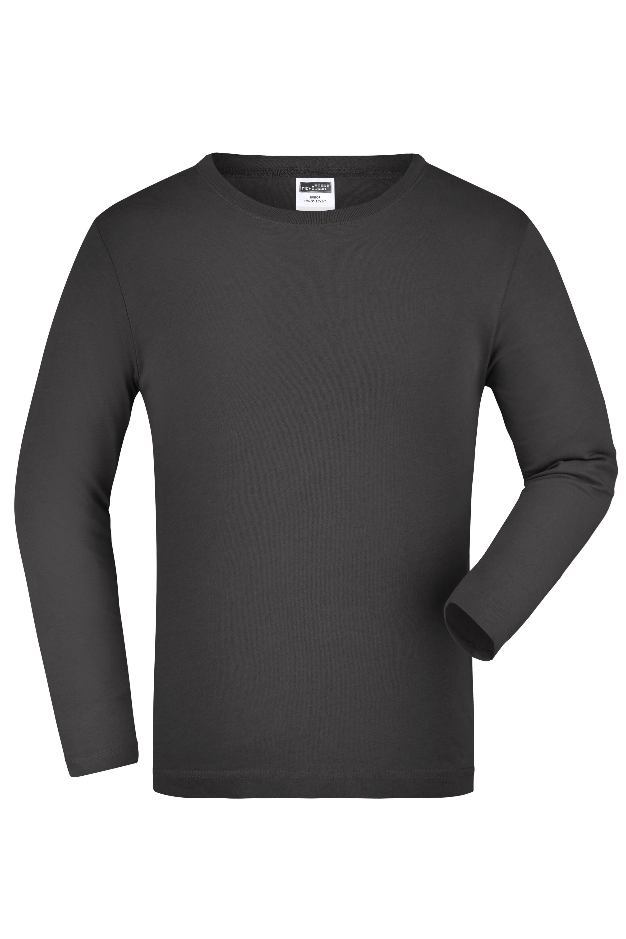 JN913K - Junior Shirt Long-Sleeved Medium in graphite Größe XS von Daiber