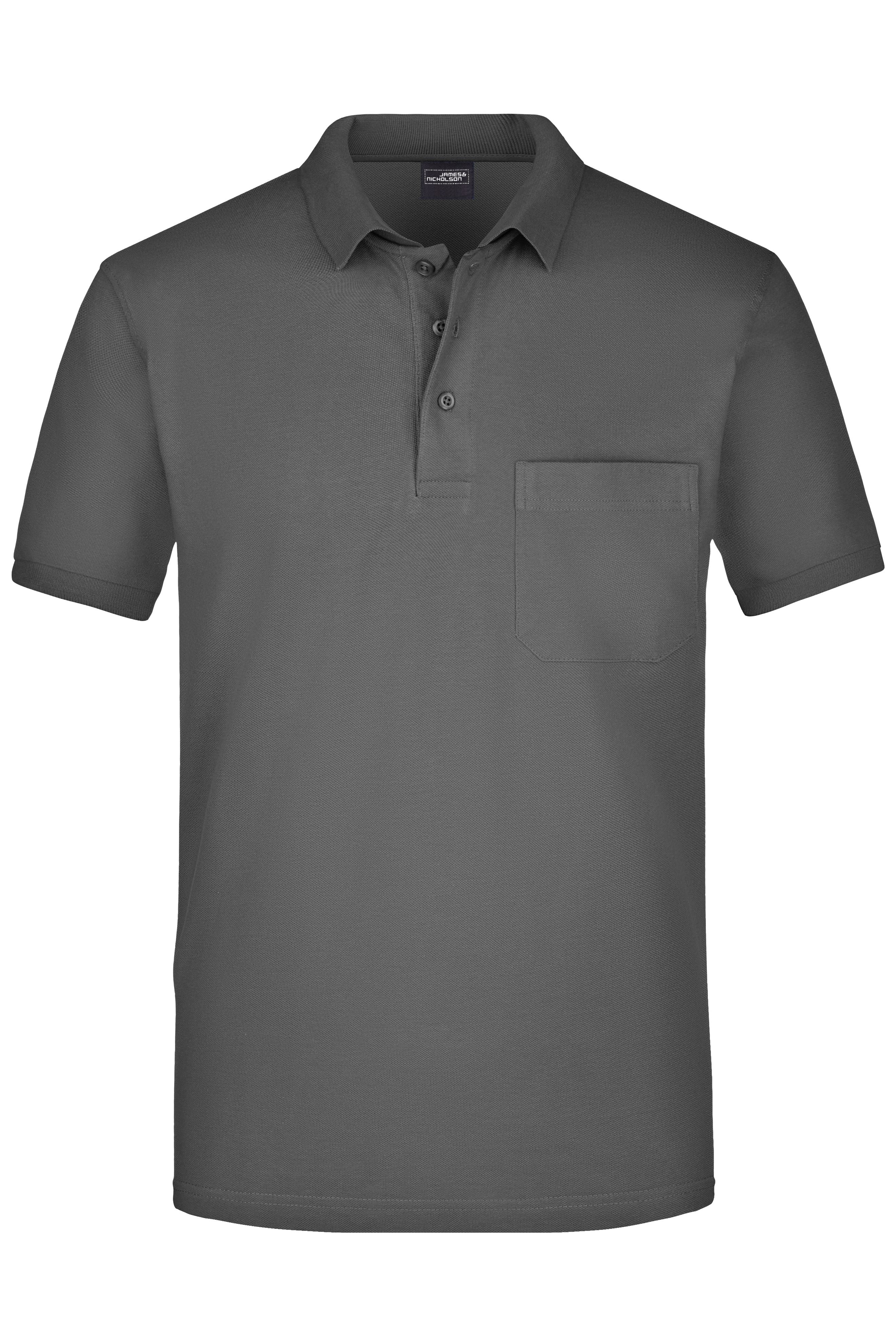 JN922 - Men's Polo Pocket in graphite Größe S von Daiber