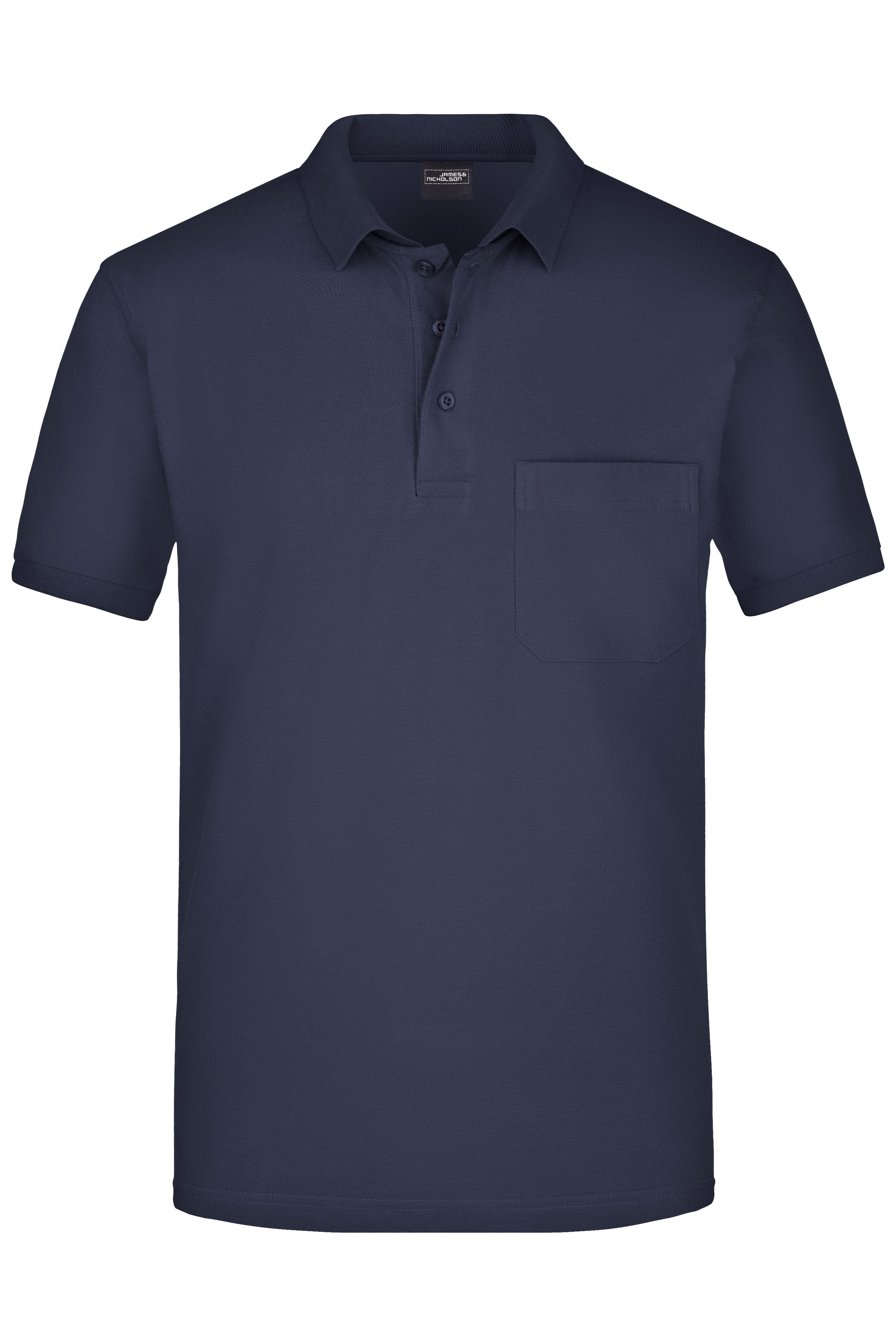 JN922 - Men's Polo Pocket in navy Größe S von Daiber