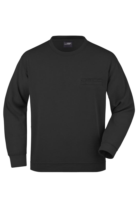 JN924 - Men's Round Sweat Pocket in black Größe S von Daiber