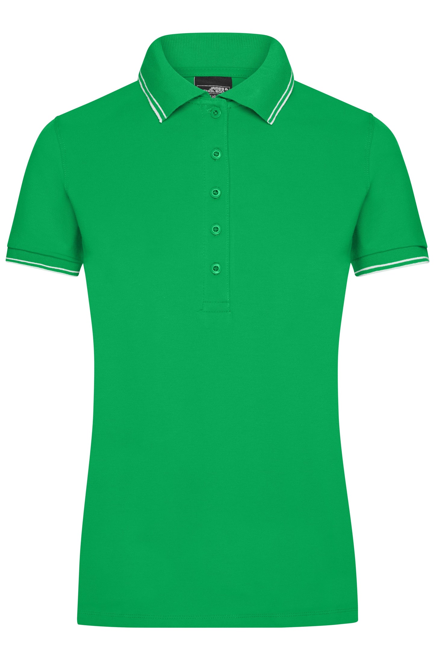 JN985 - Ladies' Polo in fern-green/white Größe S von Daiber
