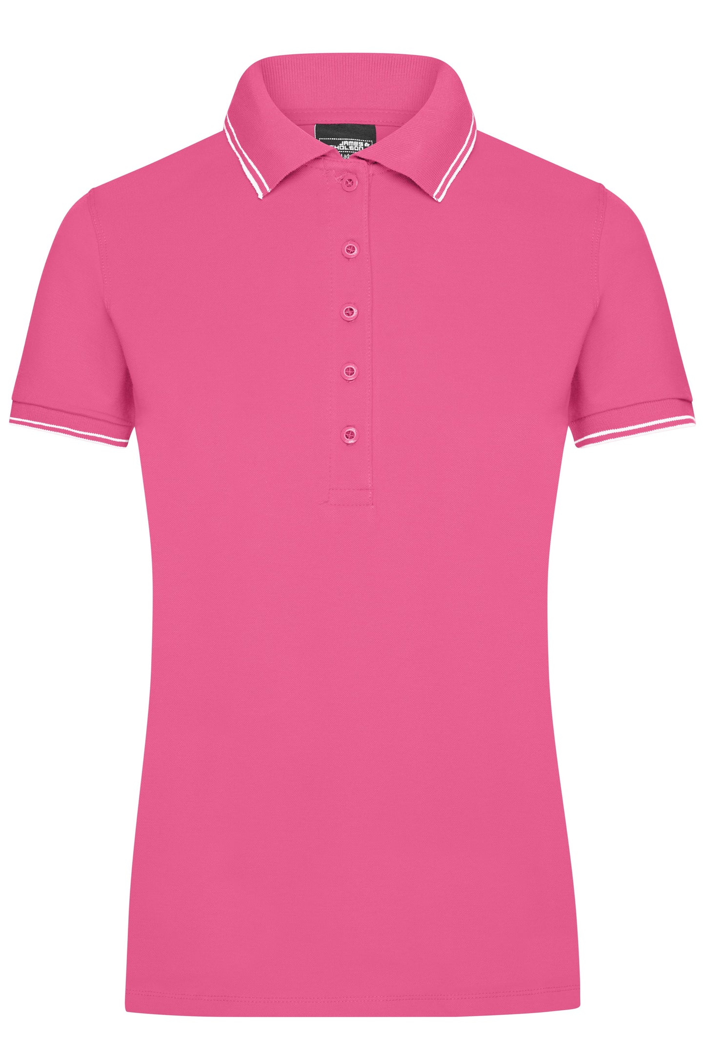 JN985 - Ladies' Polo in pink/white Größe S von Daiber