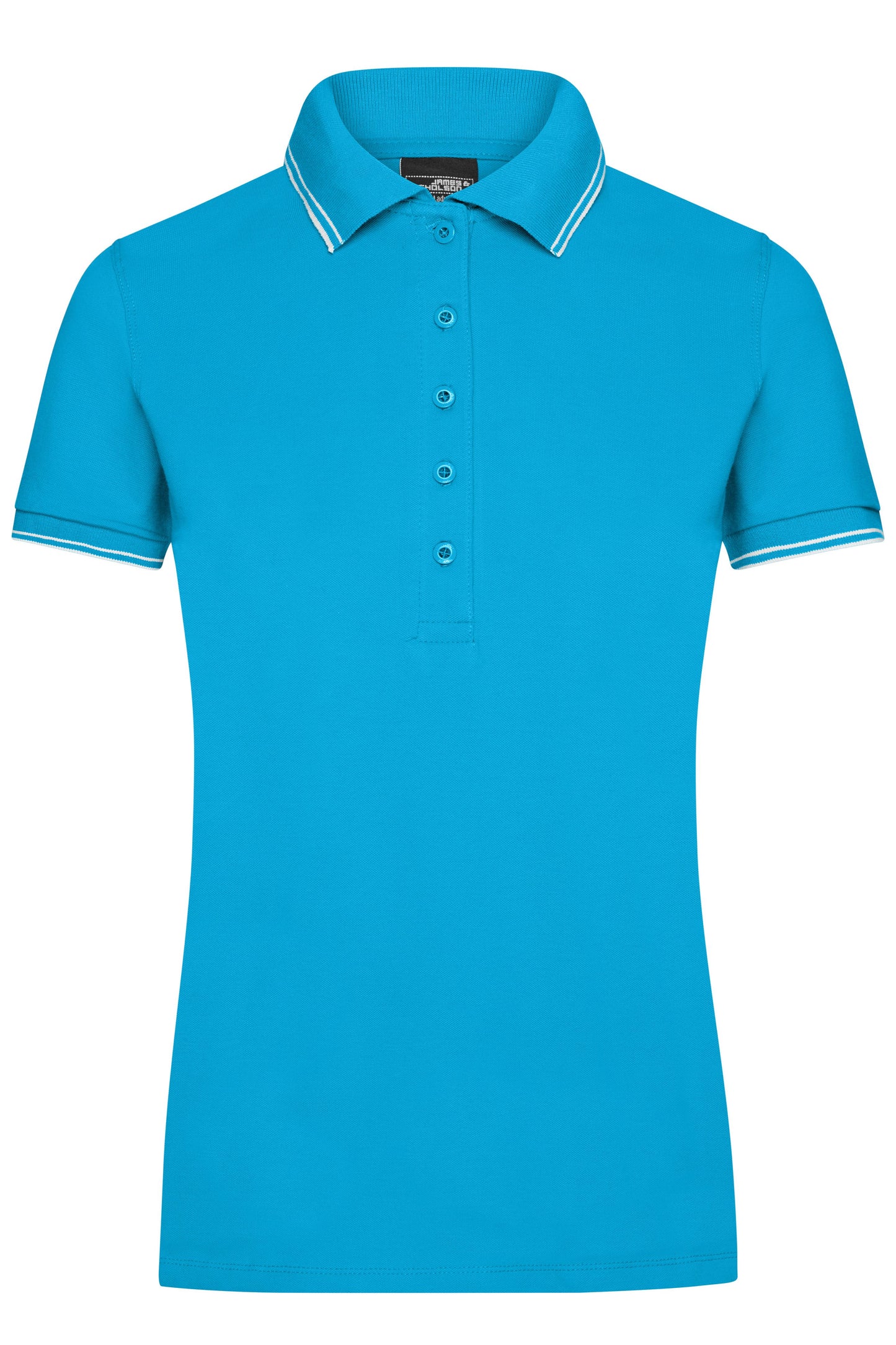 JN985 - Ladies' Polo in turquoise/white Größe S von Daiber