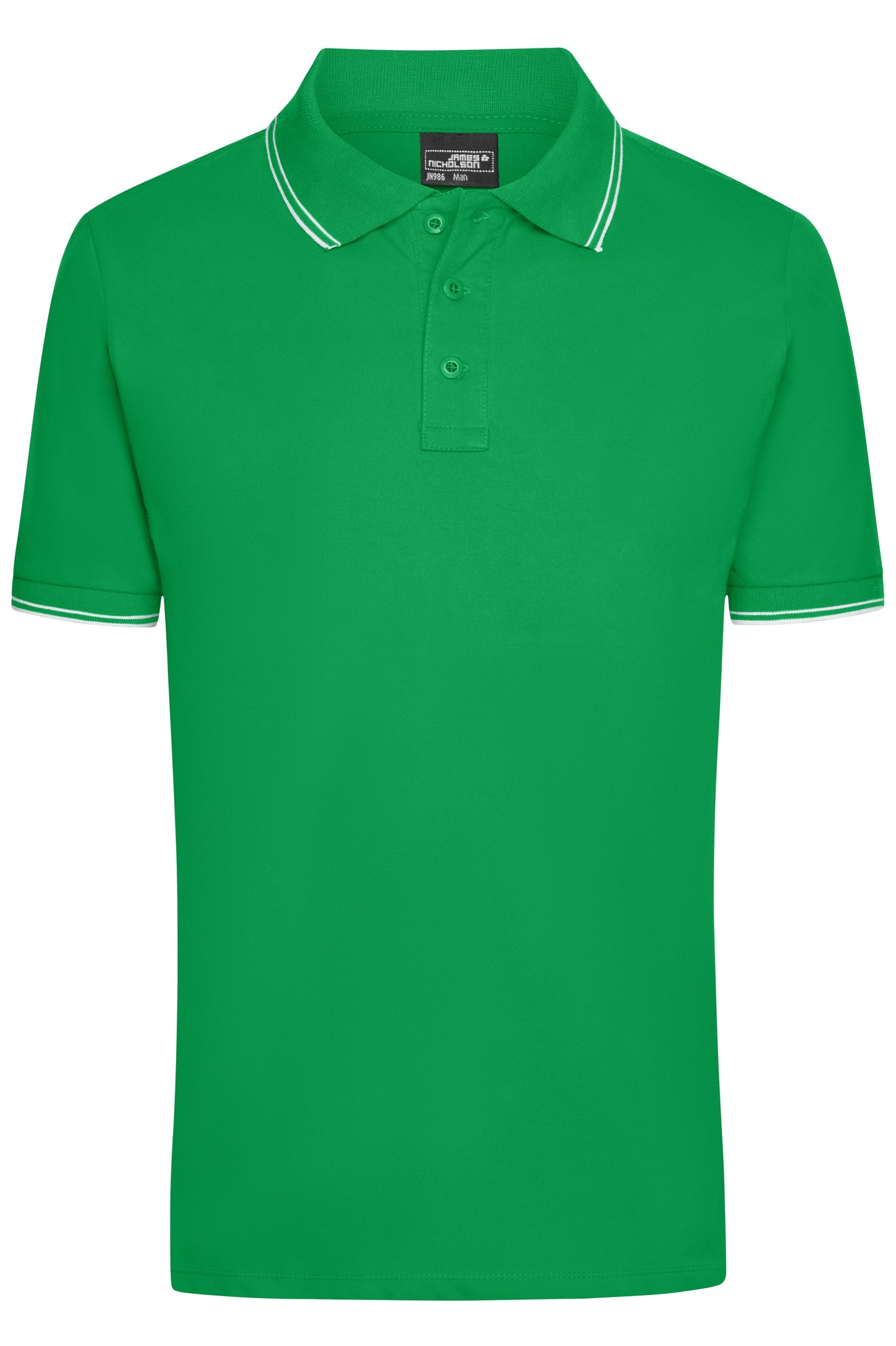 JN986 - Men's Polo in fern-green/white Größe S von Daiber