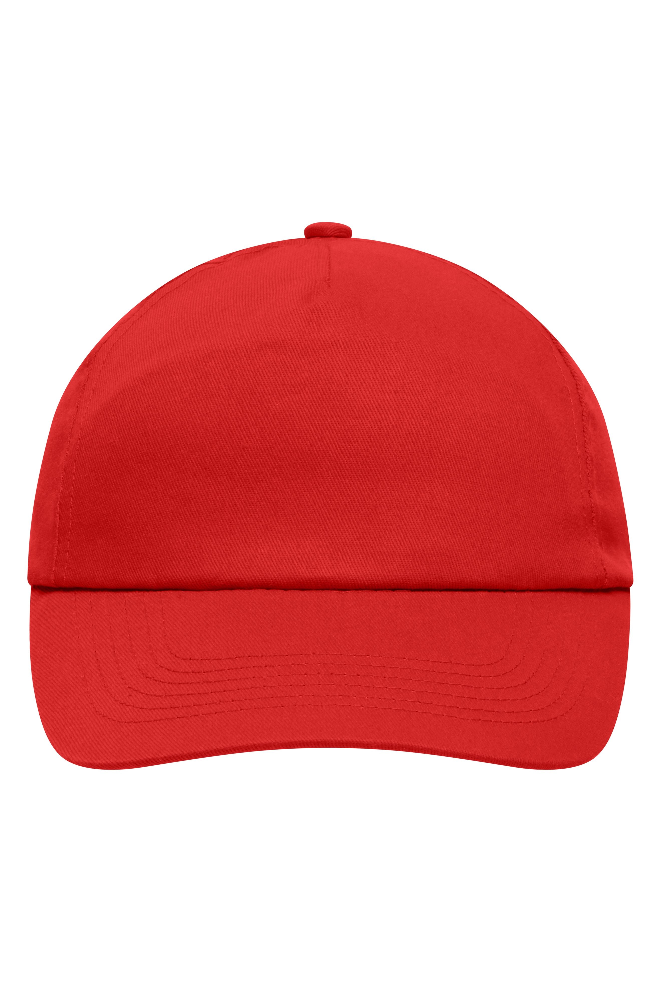MB002 - 5 Panel Promo Cap Laminated in signal-red Größe one size von Daiber