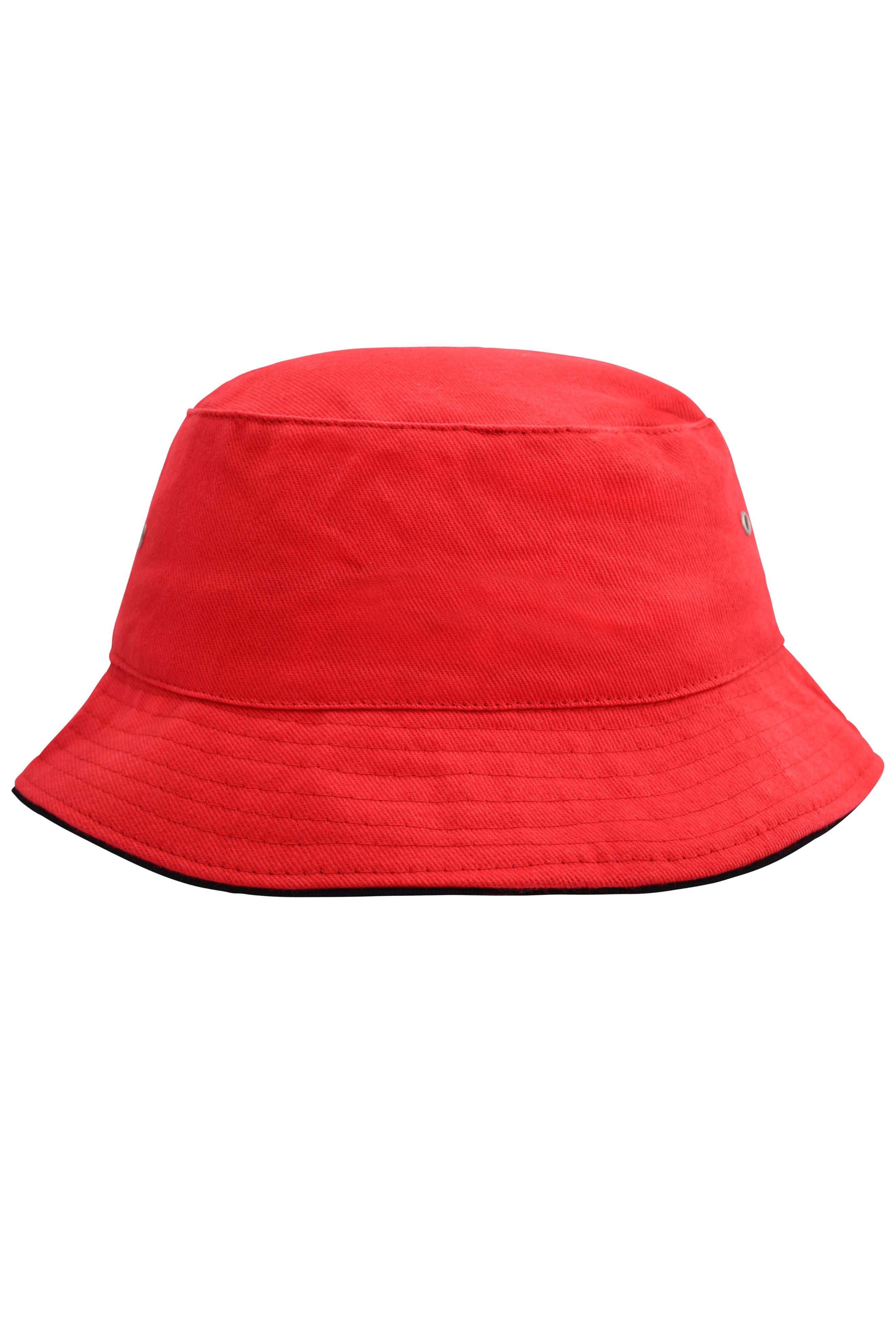 MB012 - Fisherman Piping Hat in red/black Größe S/M von Daiber