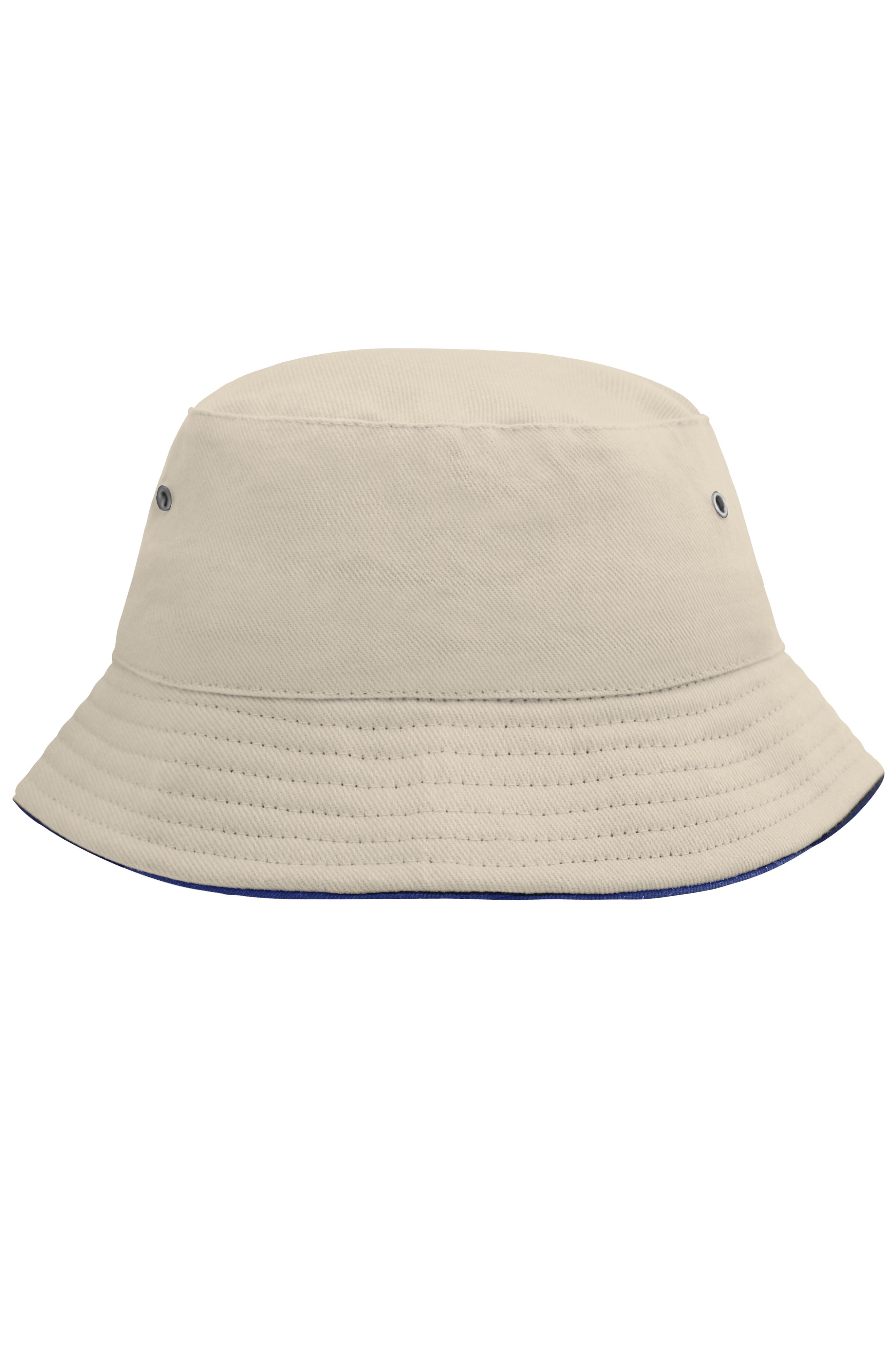 MB013 - Fisherman Piping Hat for Kids in natural/navy Größe one size von Daiber