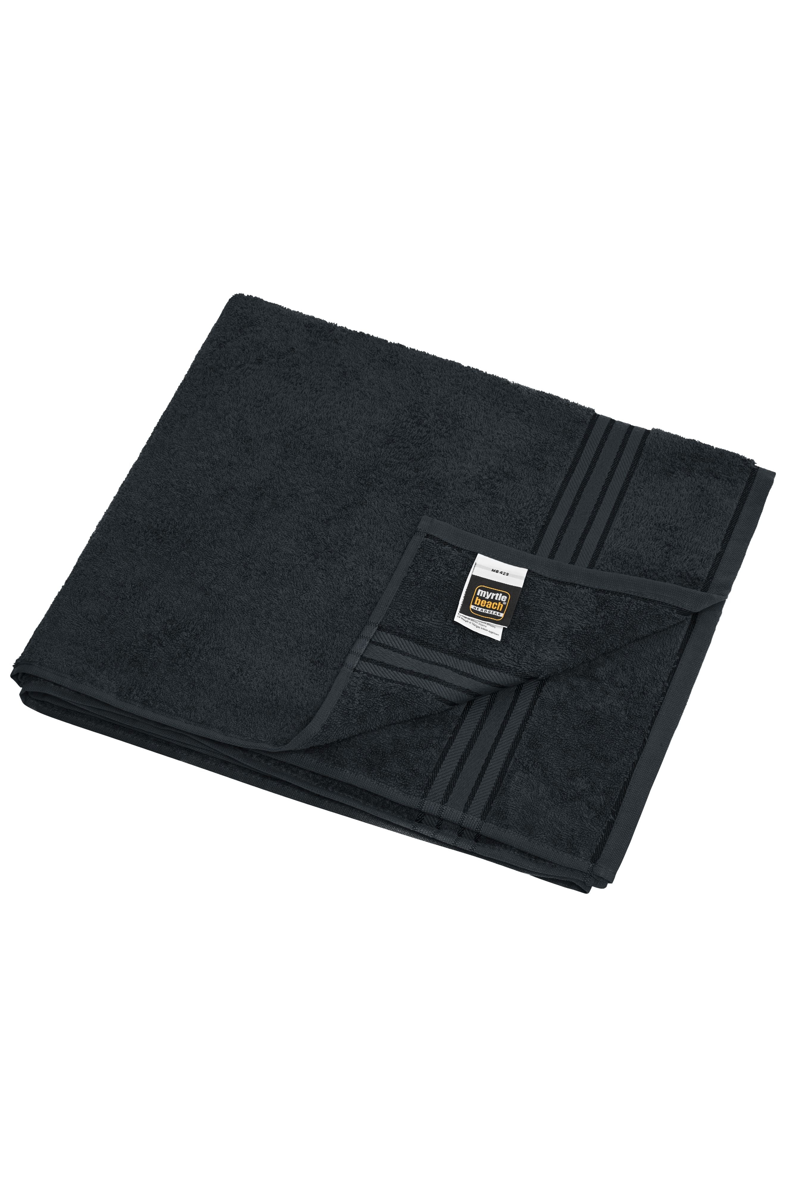 MB423 - Sauna Sheet in black Größe one size von Daiber