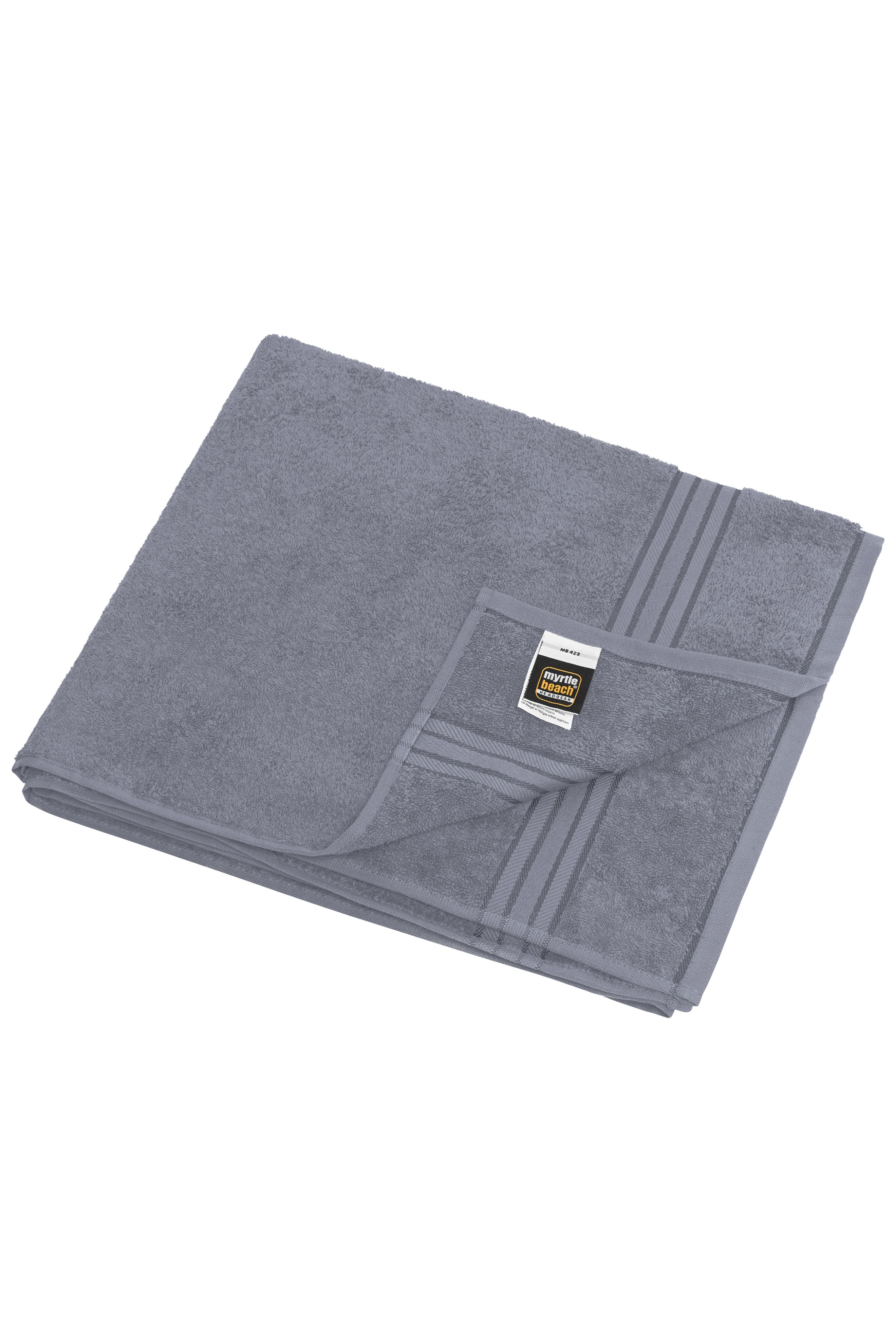 MB423 - Sauna Sheet in mid-grey Größe one size von Daiber