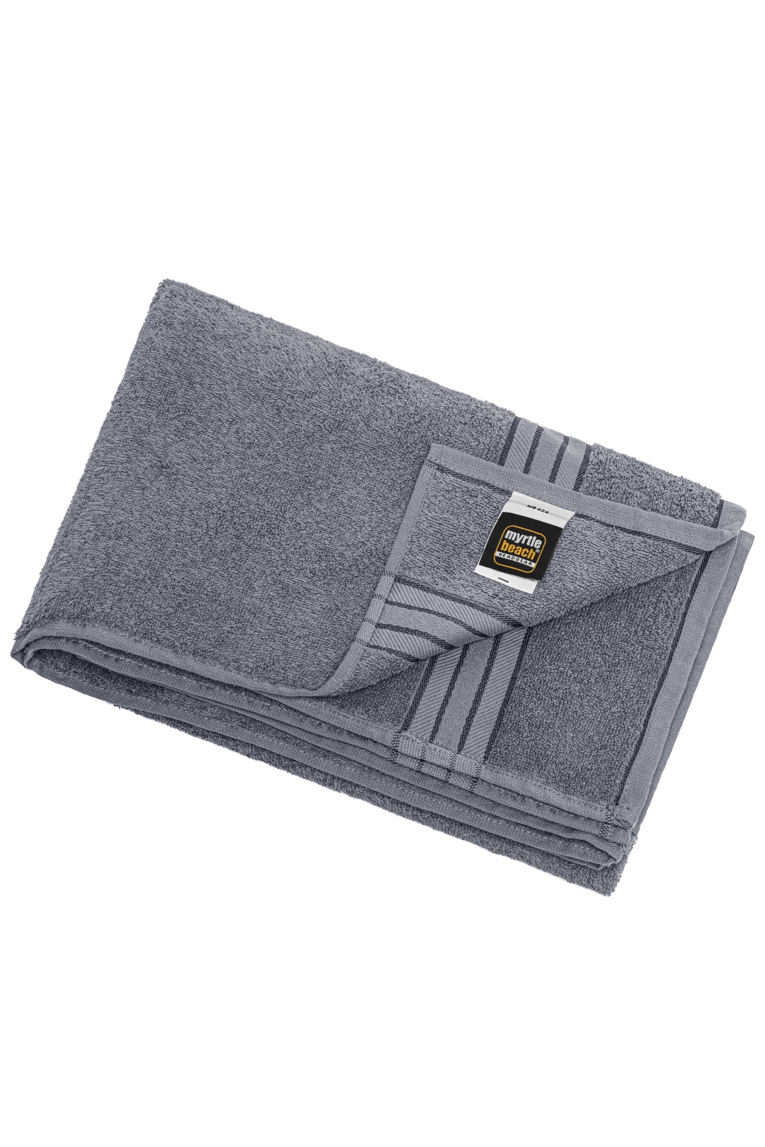 MB424 - Bath Sheet in mid-grey Größe one size von Daiber