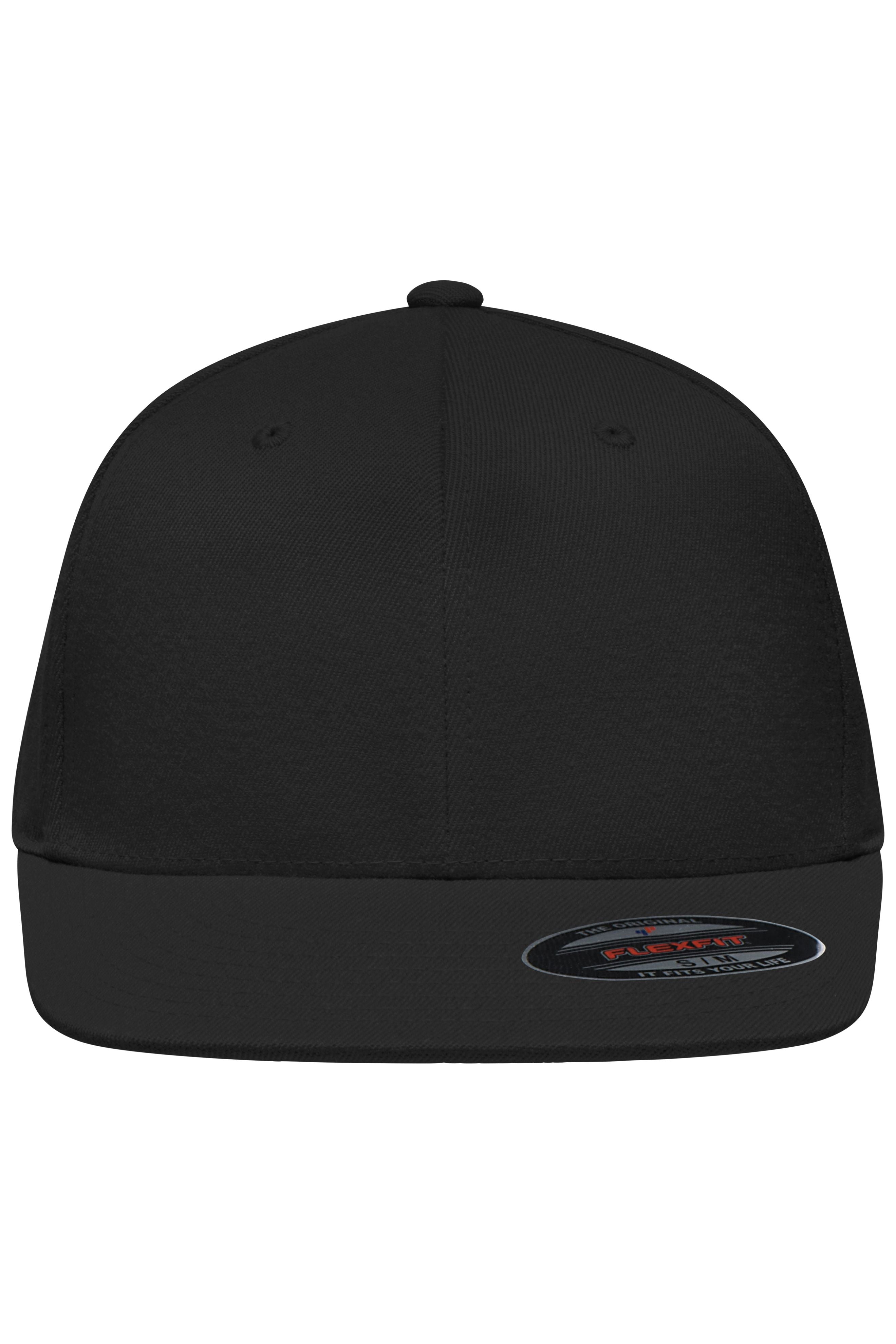MB6184 - Flexfit® Flat Peak Cap in black Größe S/M von Daiber