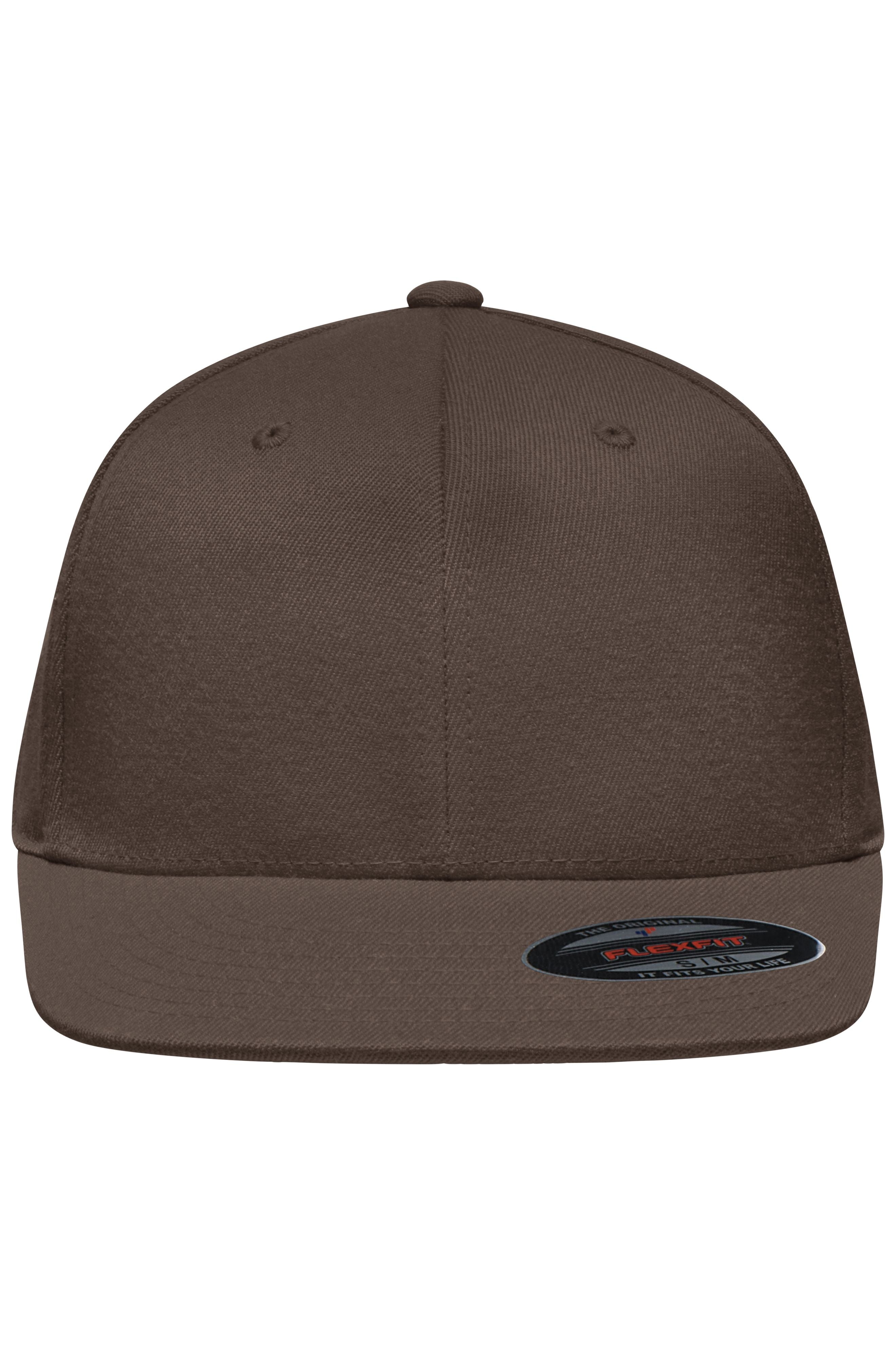 MB6184 - Flexfit® Flat Peak Cap in dark-brown Größe S/M von Daiber