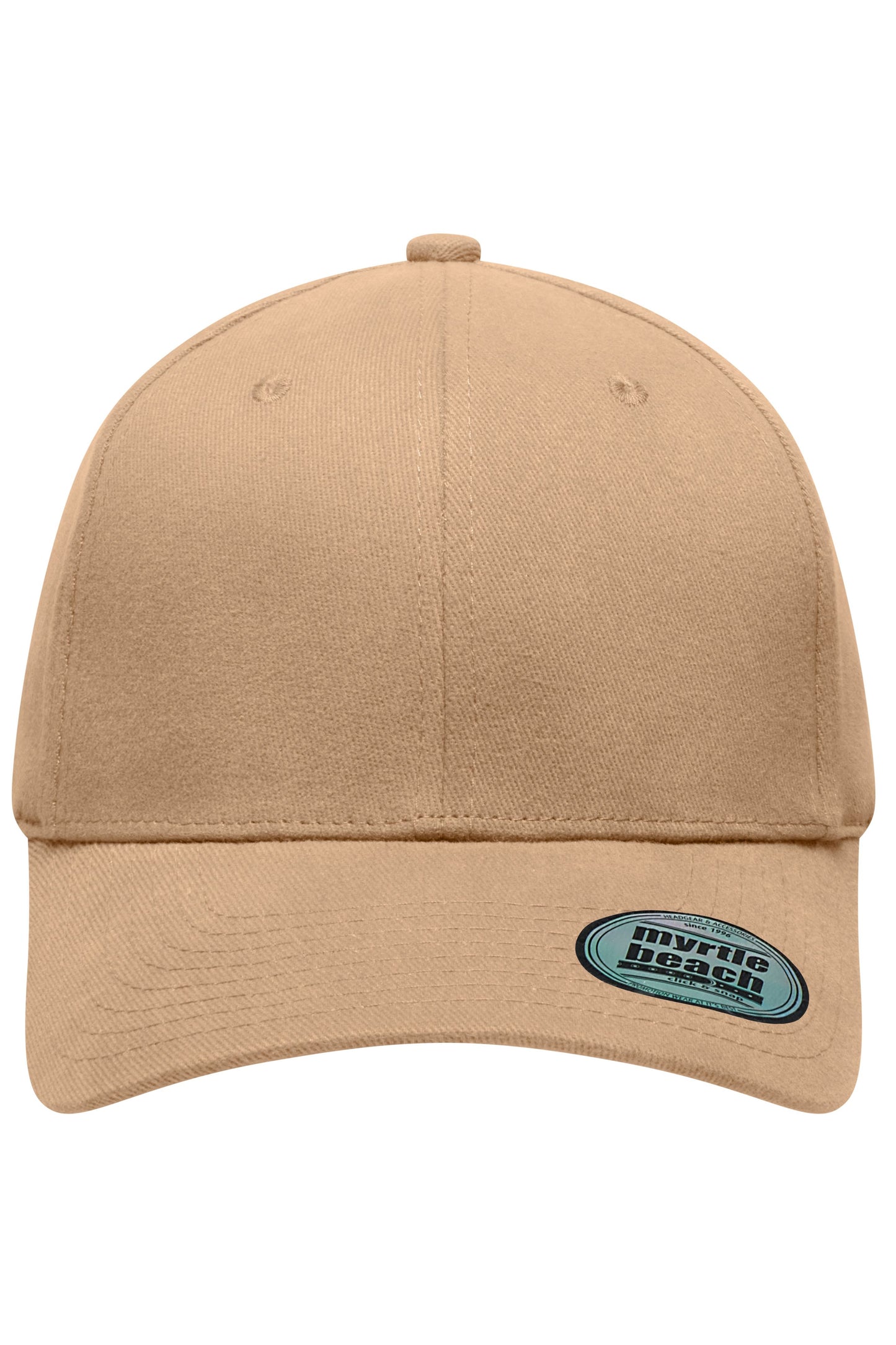 MB6206 - 6 Panel Elastic Fit Baseball Cap in beige Größe S/M von Daiber