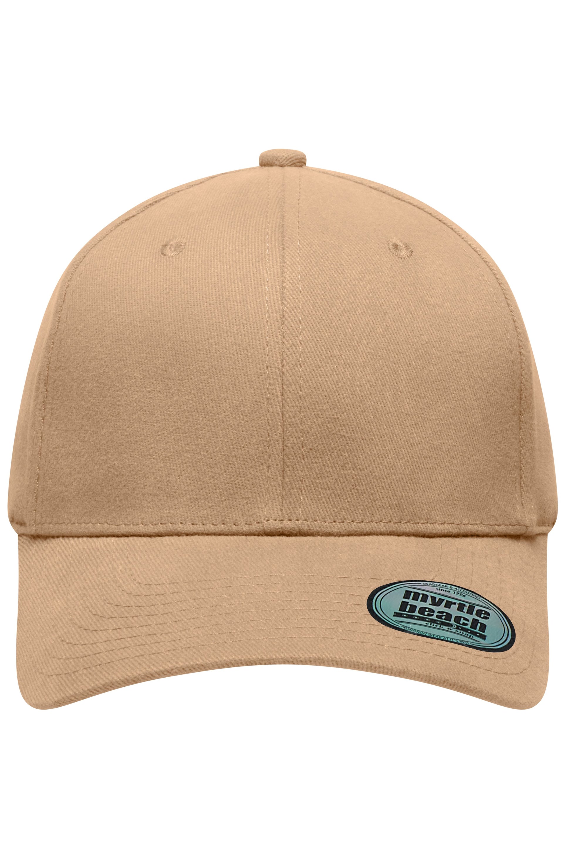 MB6206 - 6 Panel Elastic Fit Baseball Cap in beige Größe S/M von Daiber