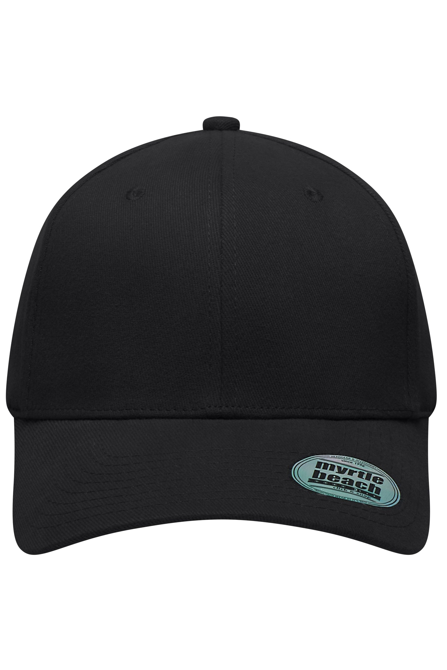 MB6206 - 6 Panel Elastic Fit Baseball Cap in black Größe S/M von Daiber