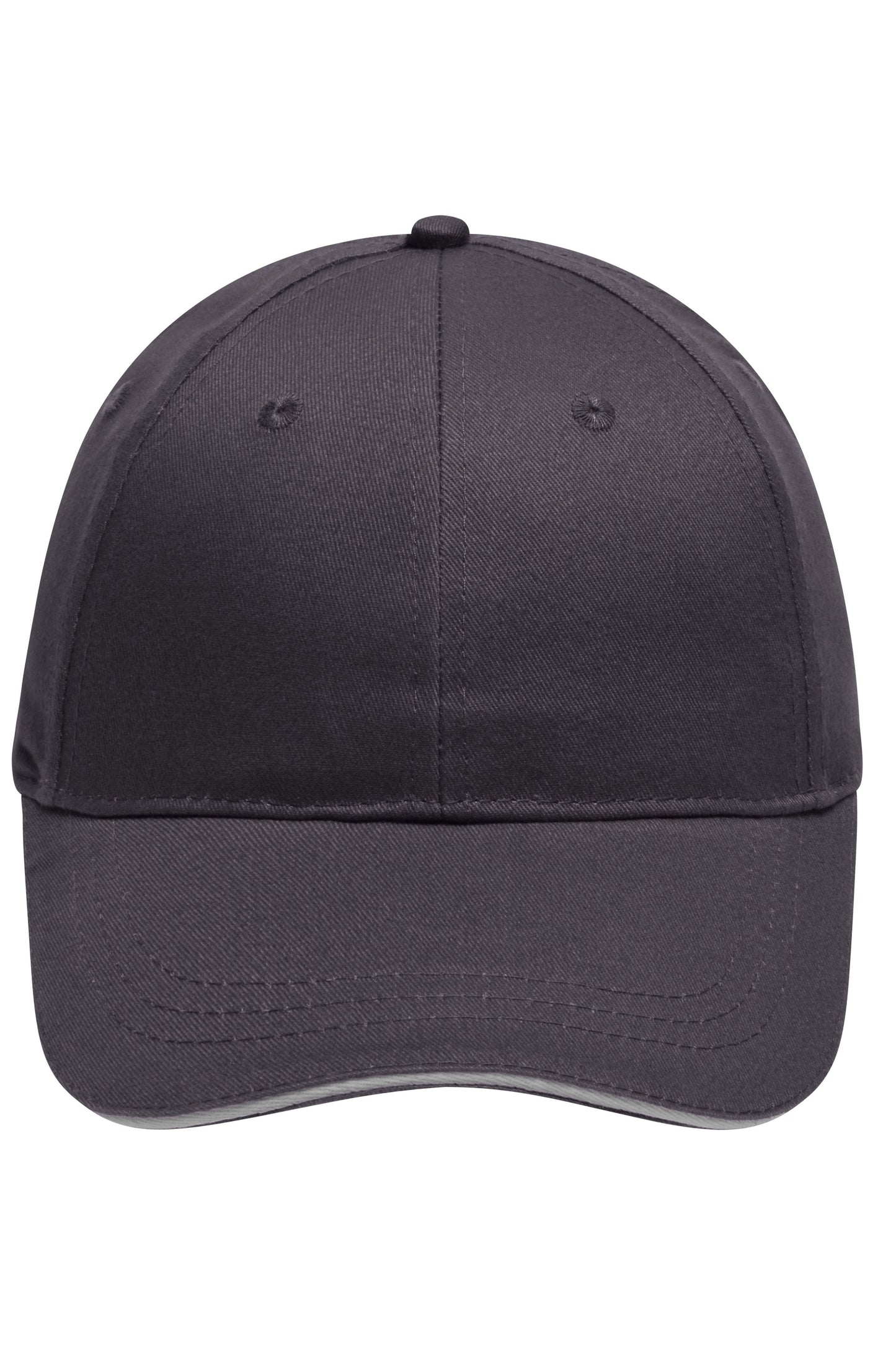 MB6212 - 6 Panel Brushed Sandwich Cap in carbon/light-grey Größe one size von Daiber