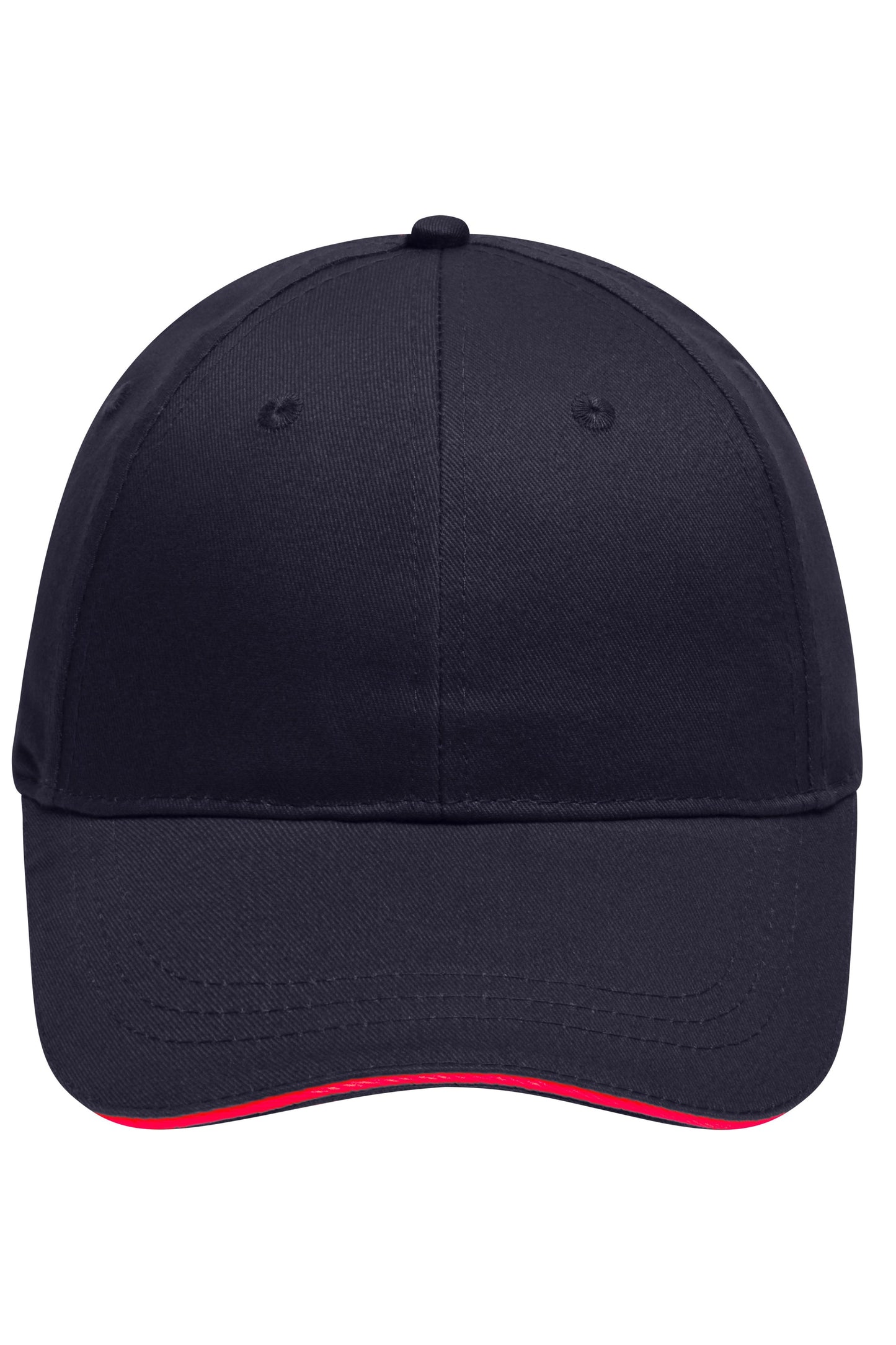 MB6212 - 6 Panel Brushed Sandwich Cap in navy/red Größe one size von Daiber