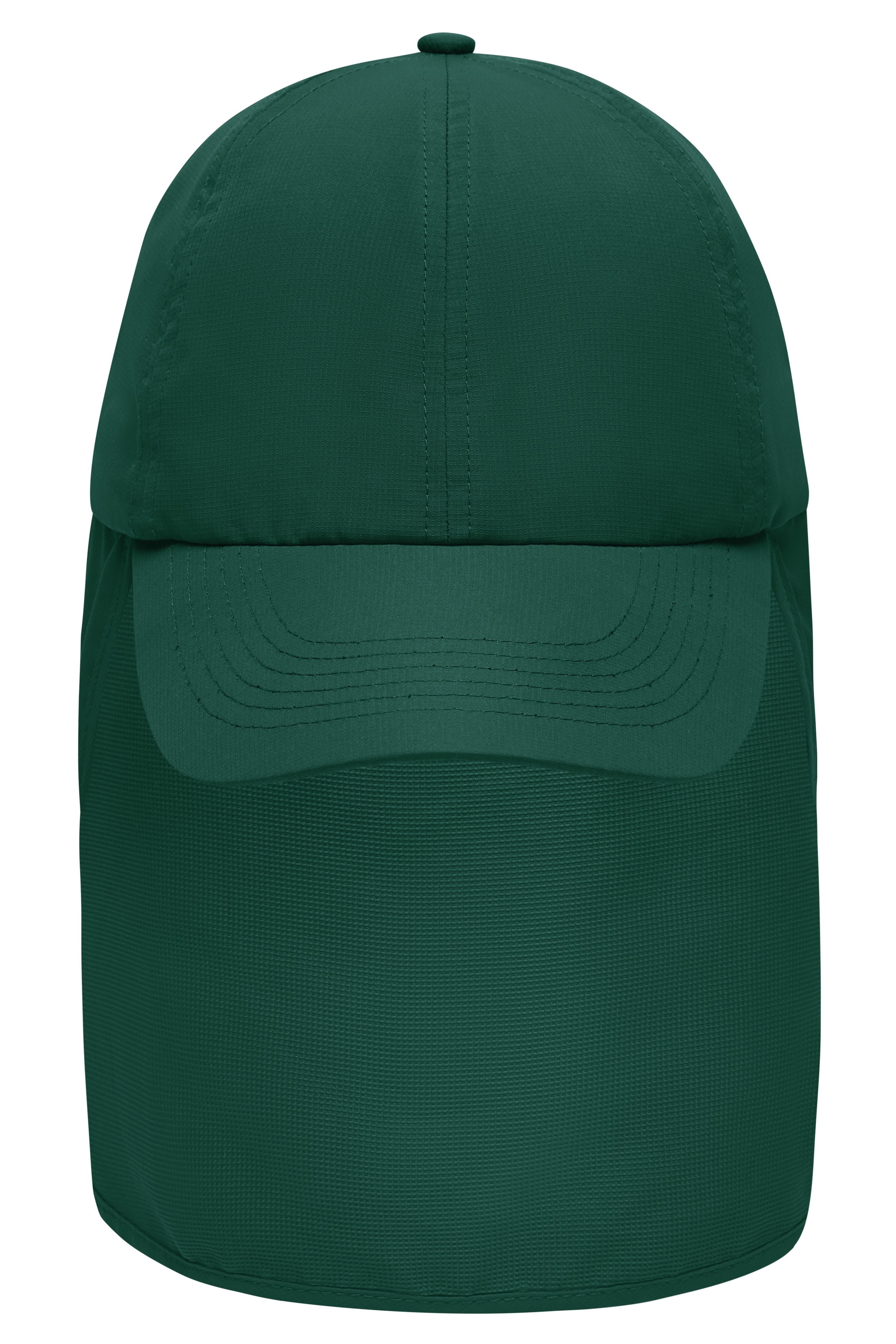 MB6243 - 6 Panel Cap with Neck Guard in dark-green Größe one size von Daiber