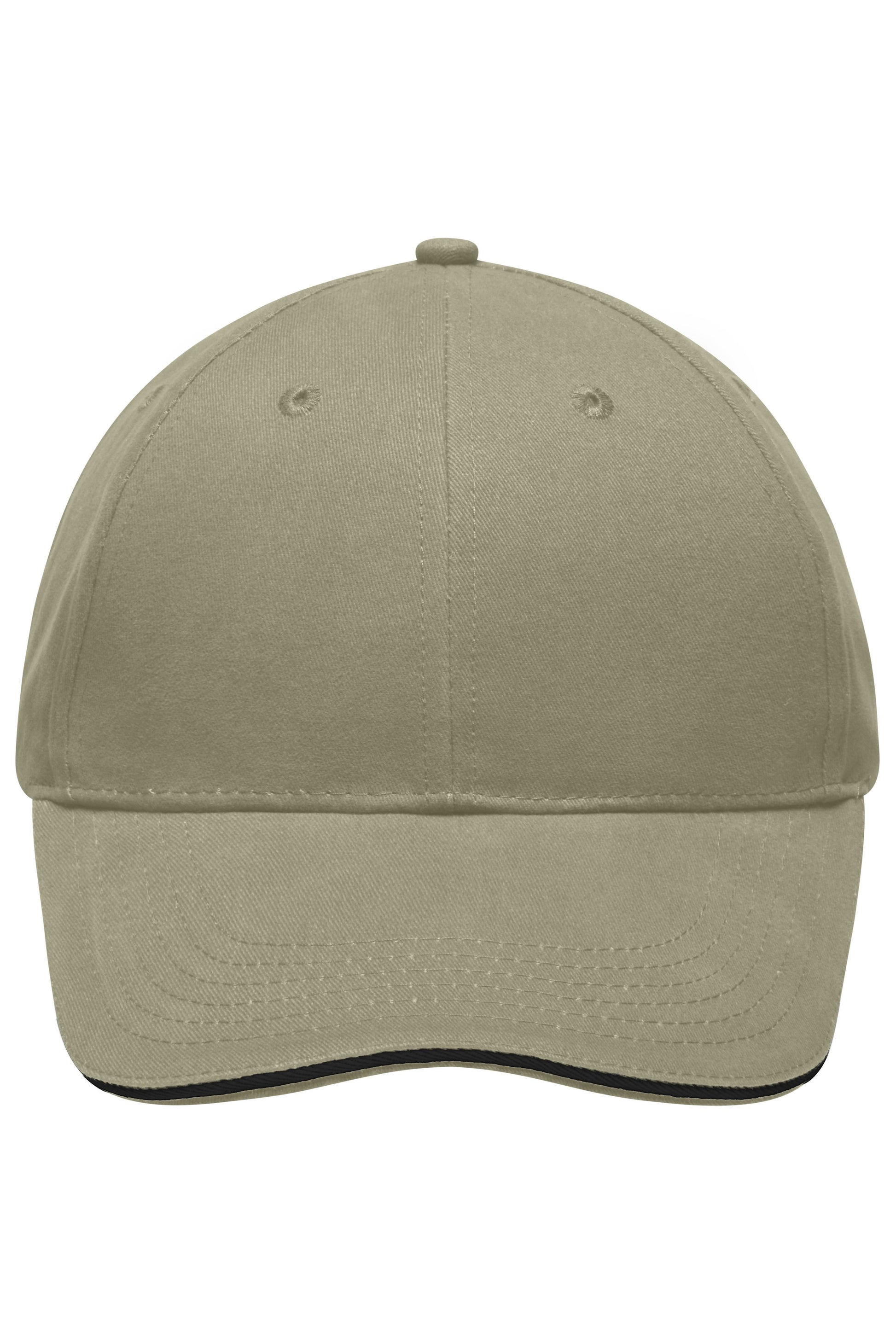 MB6541 - Light Brushed Sandwich Cap in beige/black Größe one size von Daiber