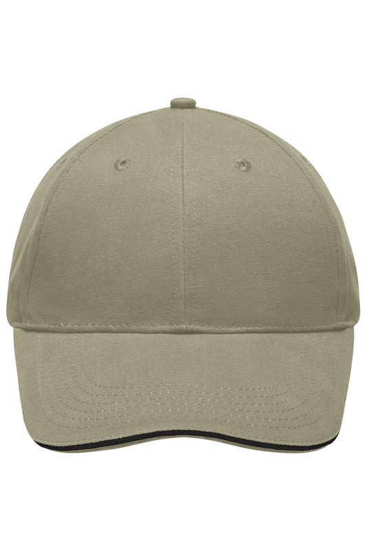 MB6541 - Light Brushed Sandwich Cap in beige/black Größe one size von Daiber