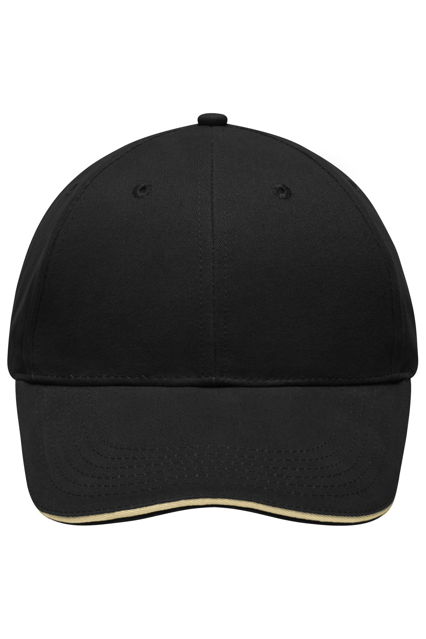 MB6541 - Light Brushed Sandwich Cap in black/beige Größe one size von Daiber