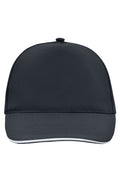 MB6552 - 5 Panel Promo Sandwich Cap in black/white Größe one size von Daiber