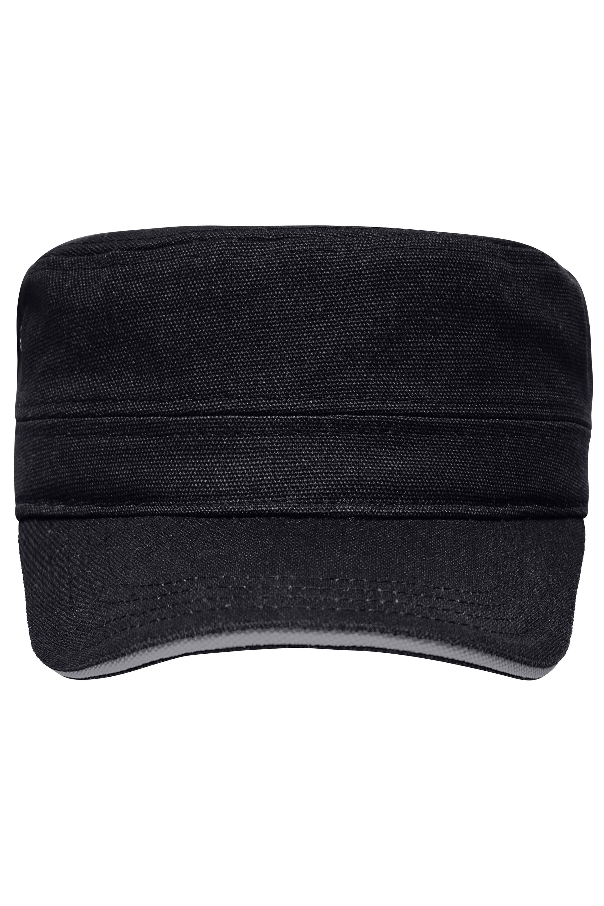 MB6555 - Military Sandwich Cap in black/dark-grey Größe one size von Daiber