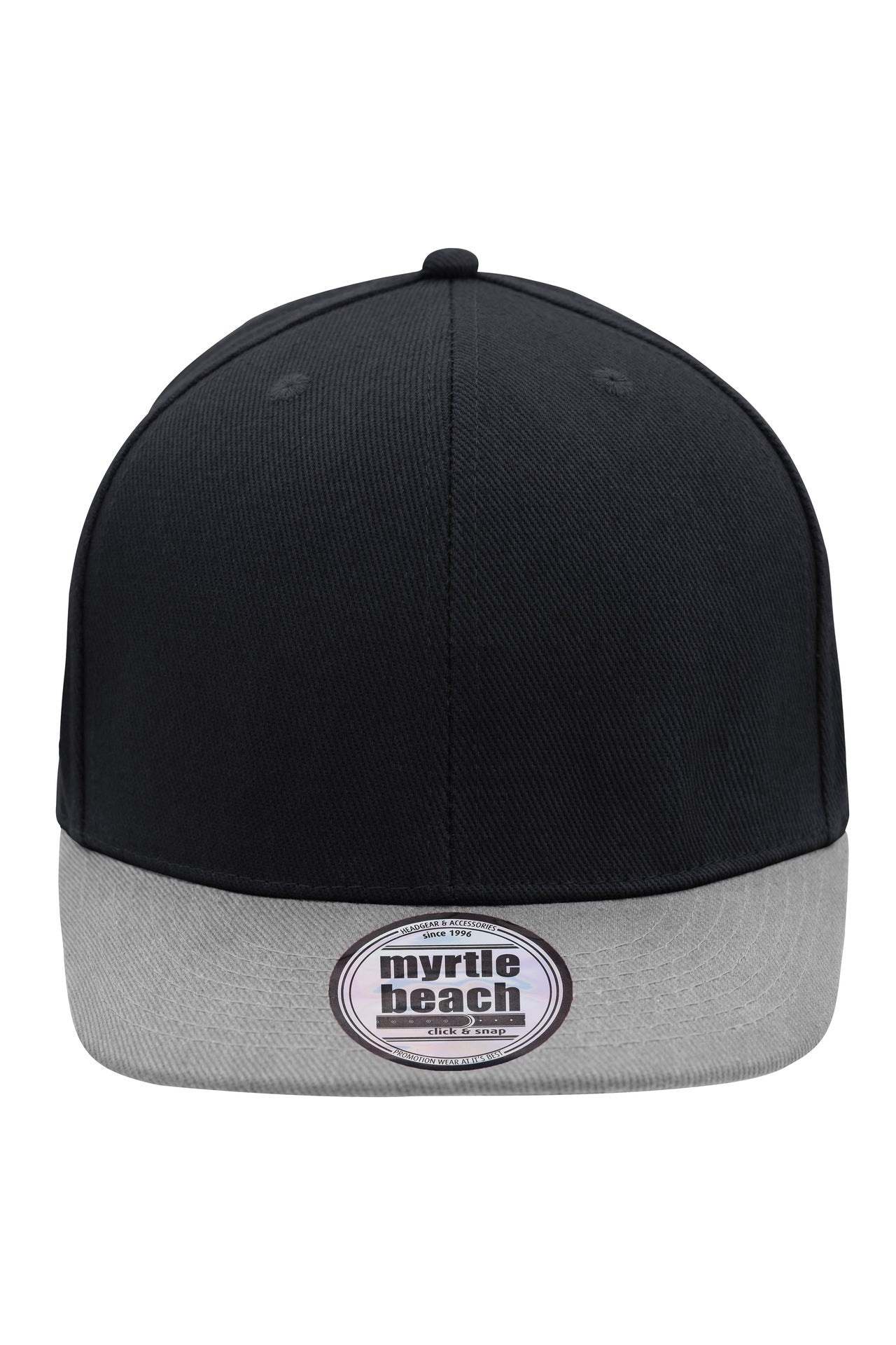 MB6634 - 6 Panel Pro Cap Style in black/grey Größe one size von Daiber