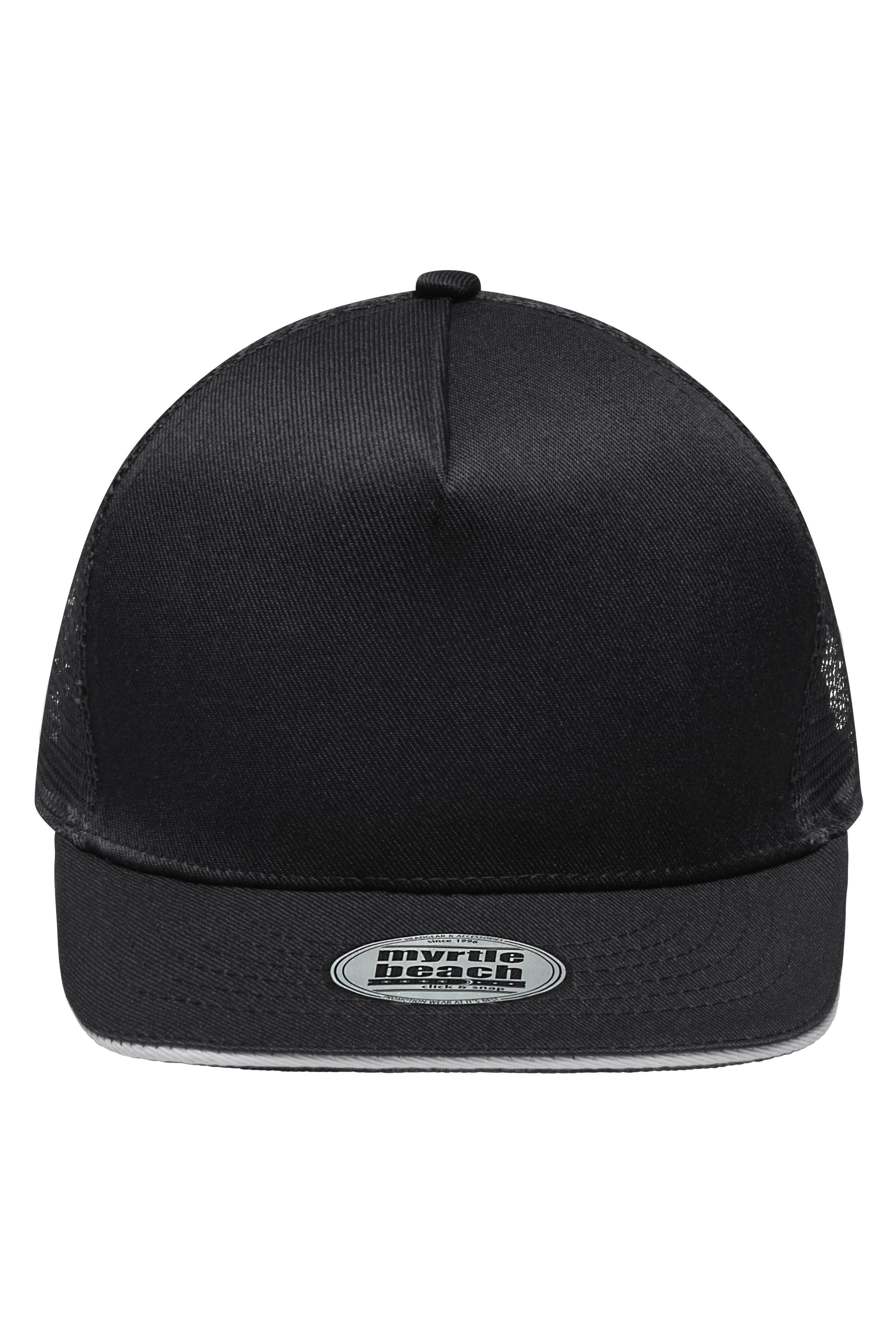 MB6636 - Pro Cap Mesh 5 Panel in black/light-grey Größe one size von Daiber