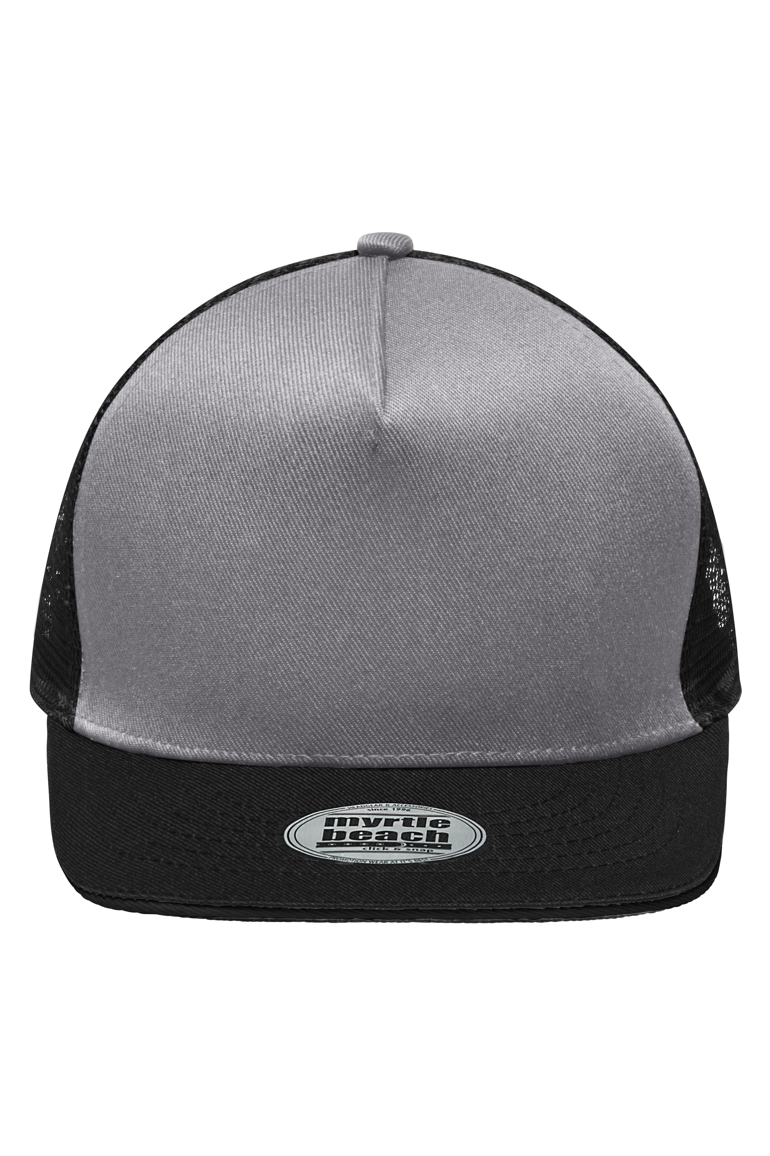 MB6636 - Pro Cap Mesh 5 Panel in grey/black Größe one size von Daiber