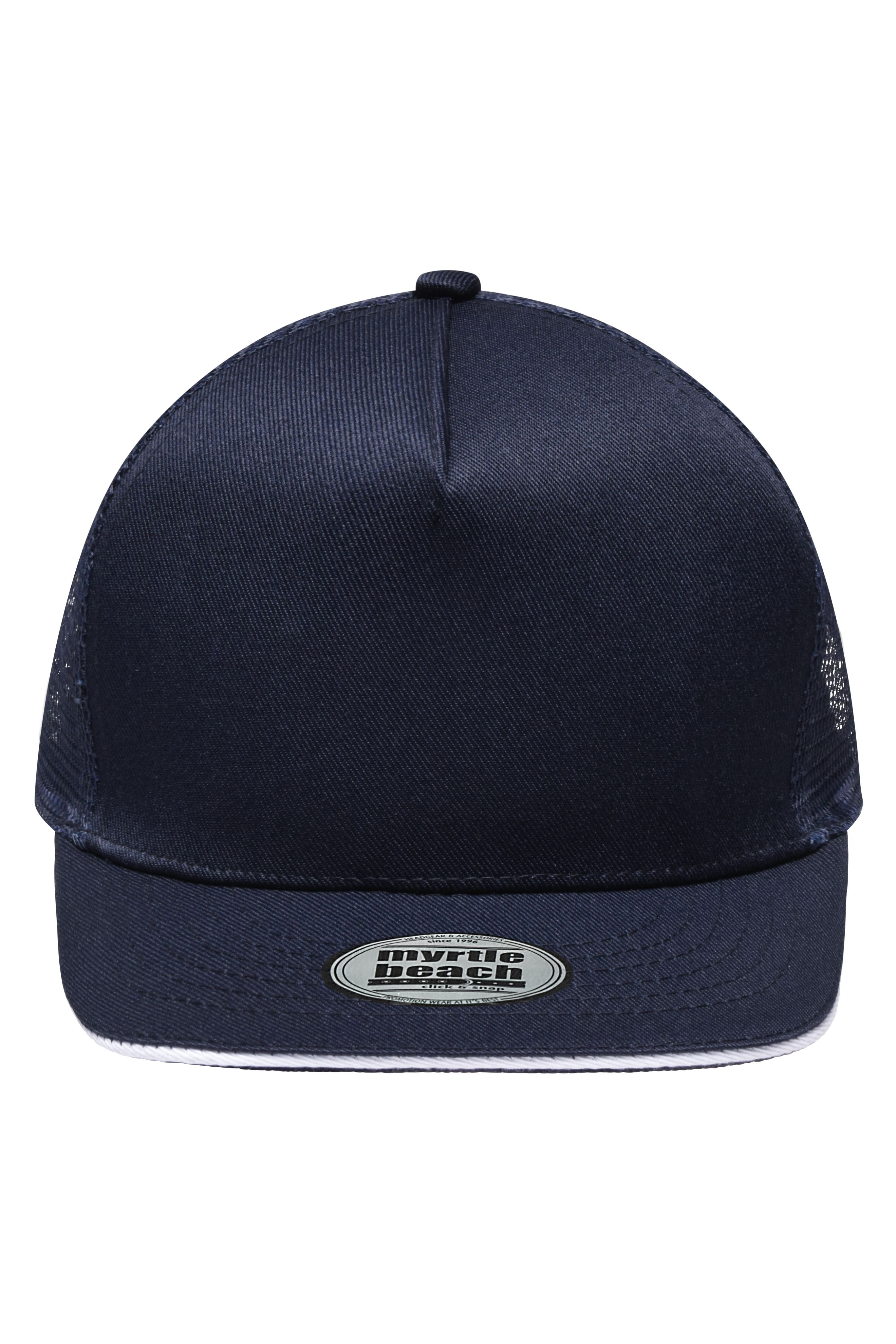 MB6636 - Pro Cap Mesh 5 Panel in navy/white Größe one size von Daiber