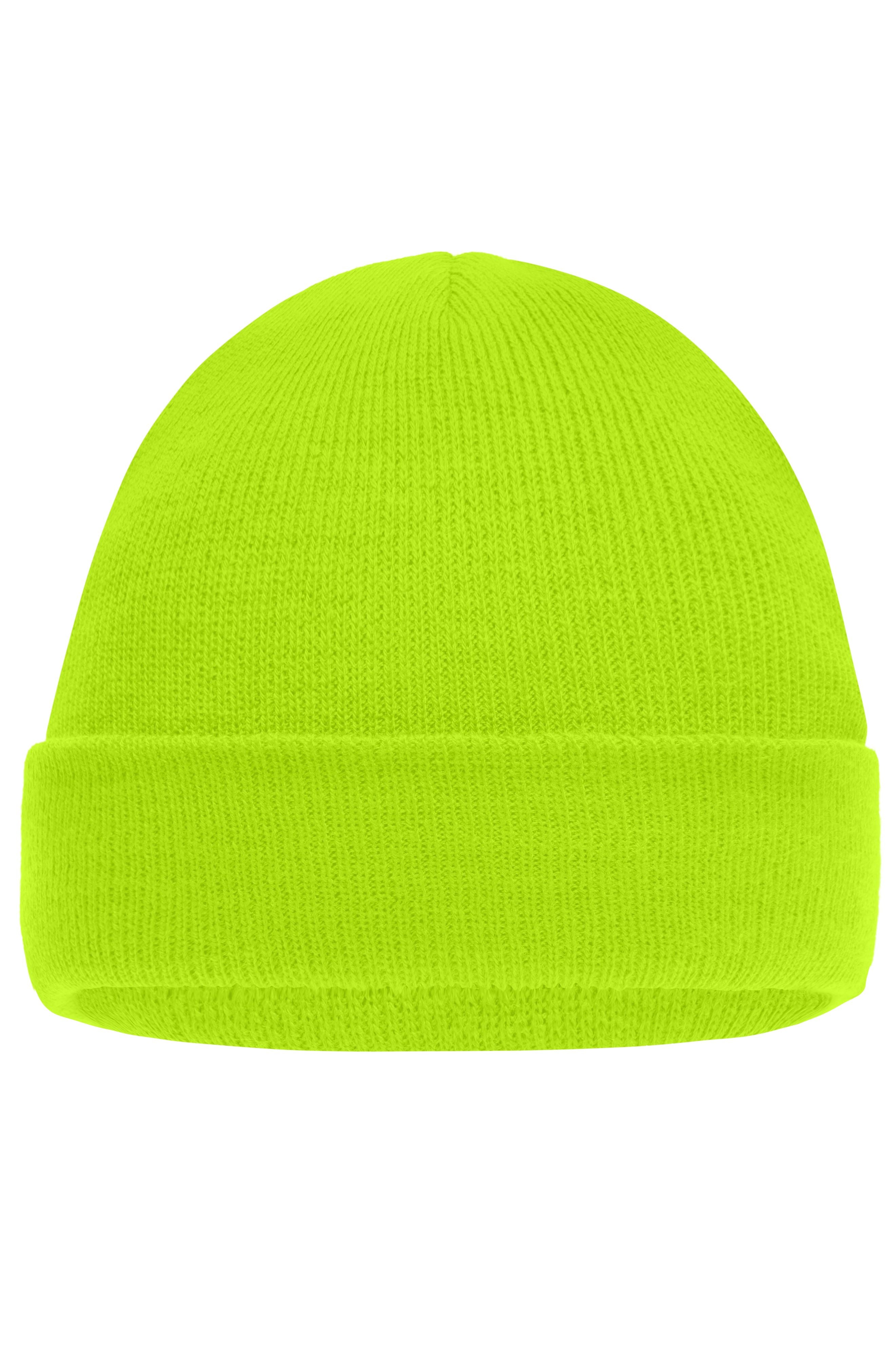 MB7501 - Knitted Cap for Kids in neon-yellow Größe one size von Daiber